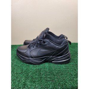 Size 10 - Nike Air Monarch IV Men's Athletic Shoes Black Leather  415445-001